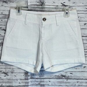 Lilly Pulitzer Resort White Callahan Textured Shorts NWOT Size 00